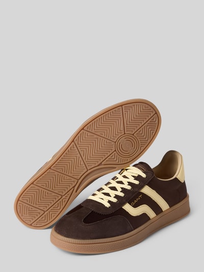 Produktfoto, Sneaker aus Leder-Mix Modell 'Cuzima' von Gant, dames sneakers, afgeronde pasvorm, logoprint, vetersluiting, hakhoogte maat 40: 3 cm, schachthoogte maat 40: 7 cm, schachtbreedte maat 40: 8 cm