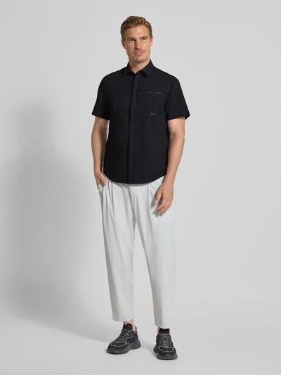 BOSS Green Regular fit vrijetijdsoverhemd met kentkraag, model 'URBAN' Zwart - 1