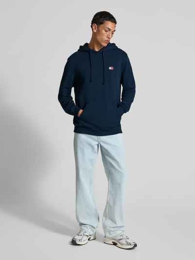Tommy Jeans Bluza z kapturem o kroju regular fit z czystej bawełny Granatowy 1