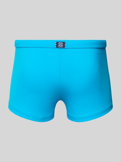 HOM Zwembroek in effen design, model 'SEA LIFE' Turquoise - 3