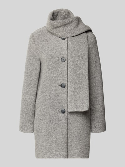 Fuchs Schmitt Lange jas met wol en sjaaldetail Zilver - 2