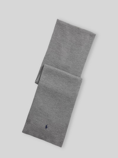 Polo Ralph Lauren Schal aus reiner Wolle mit Logo-Stitching Silber 1