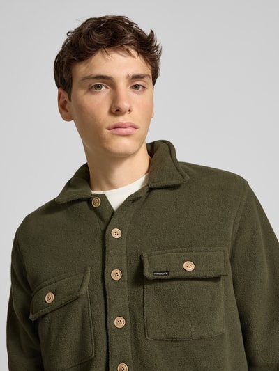 Blend Regular fit vrijetijdsoverhemd met kentkraag, model 'BAKI' Olijfgroen - 3