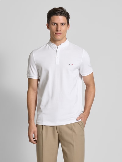 HECHTER PARIS Poloshirt mit kurzer Knopfleiste Weiss 4