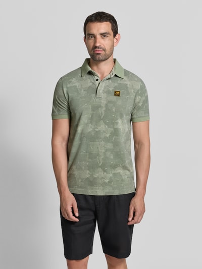 PME Legend Slim fit poloshirt met labelpatch Lichtgroen - 4