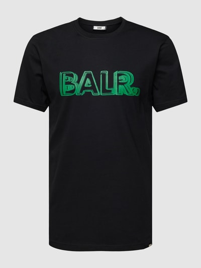 Balr. T-shirt met labelprint, model 'Neon' Zwart - 2