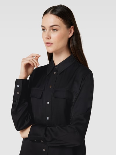 OPUS Overhemdblouse met klepzakken, model 'Fasena' Zwart - 3