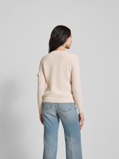 Victoria Beckham Pullover mit gerippten Abschlüssen Hellrosa 5