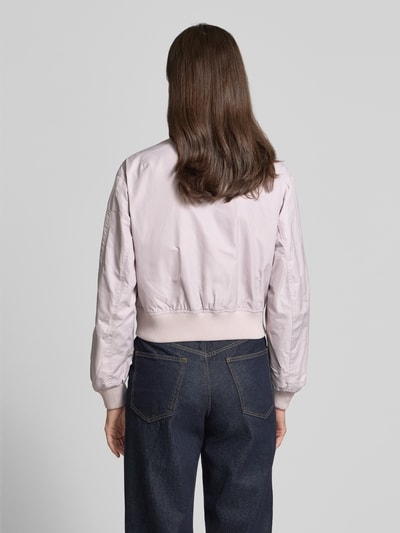 Marc O'Polo Relaxed Fit Bomberjacke mit gerippten Abschlüssen Lavender 5