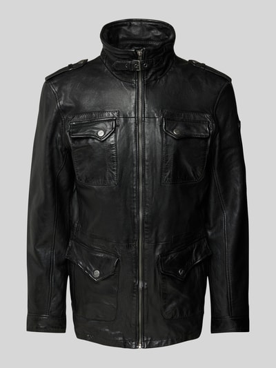 Gipsy Jacke in Leder-Optik Modell 'Daxter' Black 2