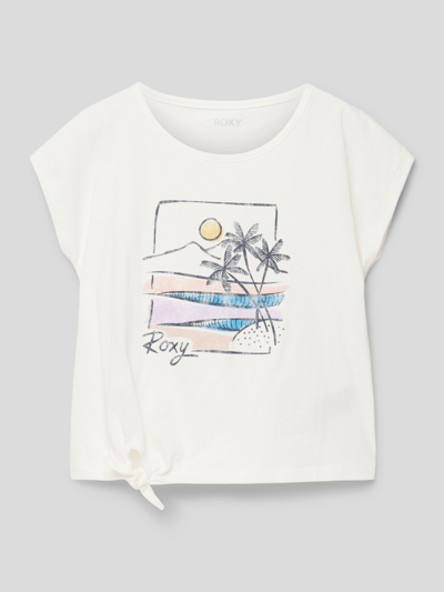 Roxy T-Shirt mit Label-Print Modell 'PURA PLAYA' Weiss 1