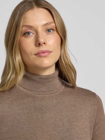 B.Young Slim Fit Longsleeve aus Viskose-Mix Modell 'Morla' Hellbraun 3