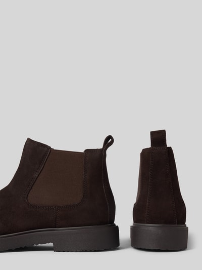 Geox Chelsea boots met treklus, model 'MASSIMIANO' Donkerbruin - 2