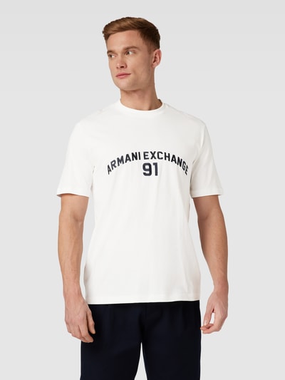 ARMANI EXCHANGE T-Shirt mit Label-Print Offwhite 4