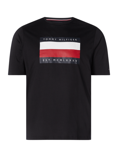 Tommy Hilfiger Big & Tall T-shirt PLUS SIZE z bawełny ekologicznej  Czarny 1