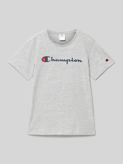 CHAMPION T-shirt met labelprint Middengrijs gemêleerd - 1