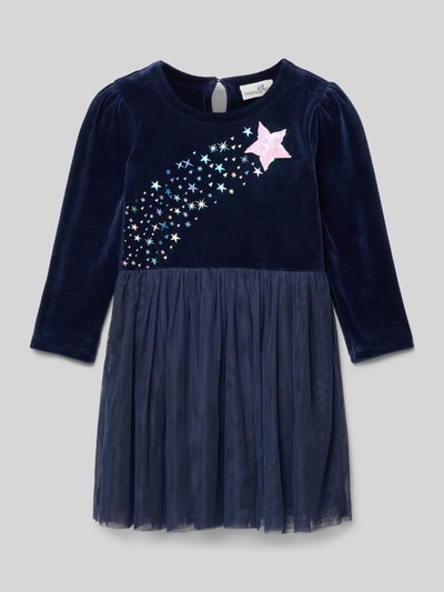 Happy Girls Kleid im 2-in-1-Look mit Pailletten Marine 1