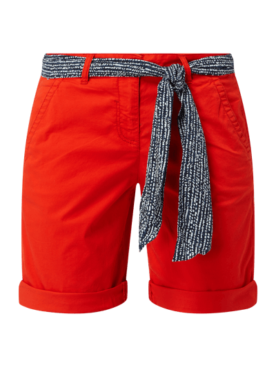 Tom Tailor Shorts mit Gürtel zum Binden Rot 2