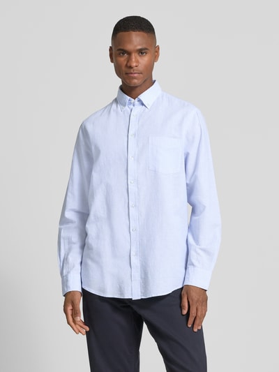 Christian Berg Men Regular fit vrijetijdsoverhemd met button-downkraag Bleu - 4