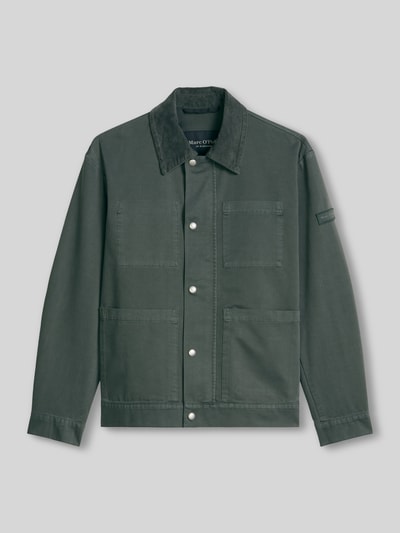 Marc O'Polo Regular Fit Blouson aus reiner Baumwolle mit Cordkragen Oliv 2