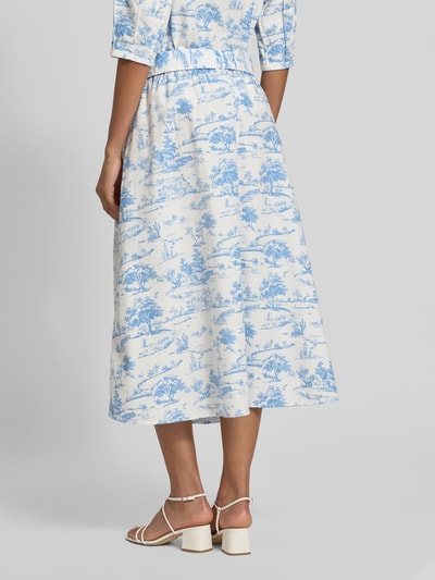 Christian Berg Woman Selection Midirock mit Bindegürtel Ecru 5