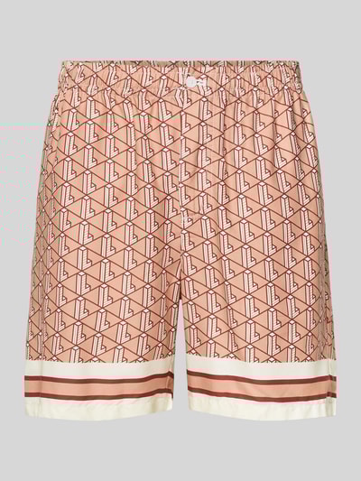 Lacoste Straight Leg Shorts mit elastischem Bund Rostrot 2