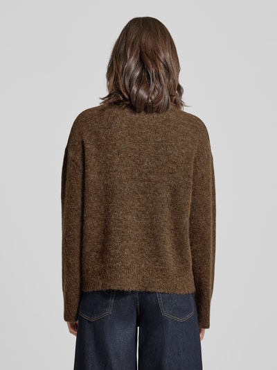 Selected Relaxed fit coltrui van wolmix met alpaca-aandeel model 'LULU' Donkerbruin - 5