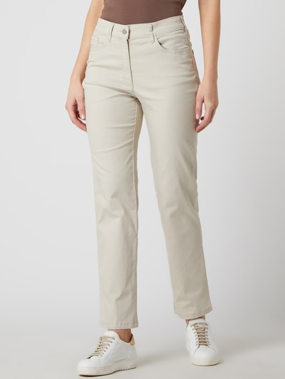 Zerres Comfort Fit Jeans mit Stretch-Anteil Modell 'Greta' Kitt 4