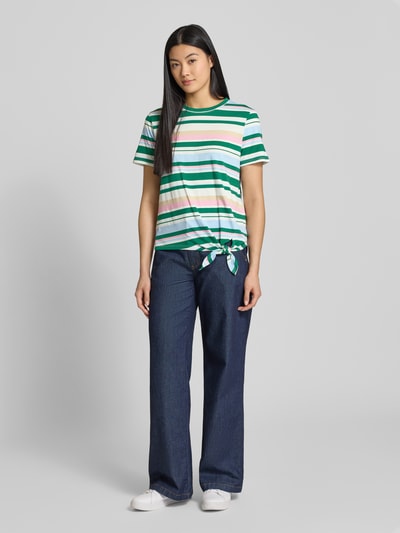 Tom Tailor Denim Regular Fit T-Shirt mit Knoten-Detail Offwhite 1