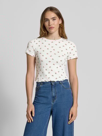 Vero Moda Regular fit T-shirt van katoenmix, model 'HARRY' Wit - 4