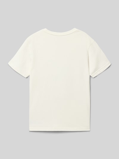 Produktfoto, Regular Fit T-Shirt aus reiner Baumwolle von Polo Ralph Lauren Teens in Unifarbe, Rundhals, kurzarm, fein gerippte Struktur.