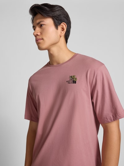 The North Face T-shirt z wyhaftowanym logo Brudnoróżowy 3