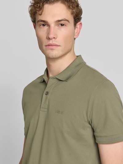 BOSS Green Koszulka polo o kroju regular fit z czystej bawełny model 'PIO 1' Oliwkowy 3
