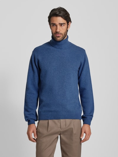 Casual Friday Rollkragenpullover mit Label-Detail Modell 'Karl' Royal Melange 4