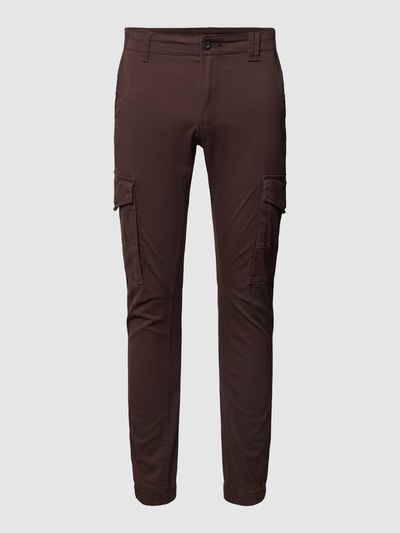 Jack & Jones Stoffen broek met cargozakken, model 'PAUL' Middenbruin - 2