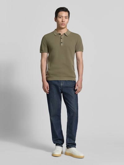 s.Oliver RED LABEL Koszulka polo z czystej bawełny o kroju regular fit Khaki 1