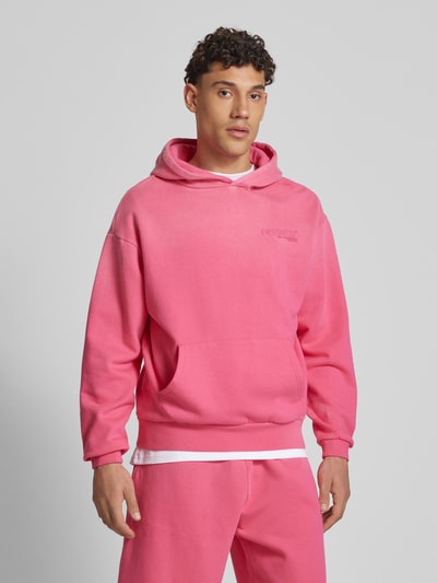 REVIEW Hoodie mit Label-Print Pink 4