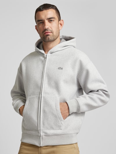 Lacoste Sweatjacke mit Logo-Stitching Hellgrau 3