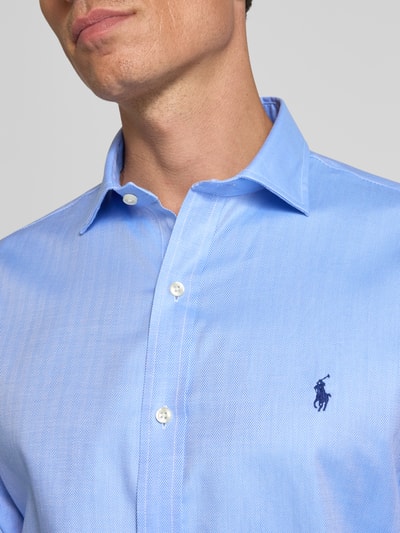 Polo Ralph Lauren Koszula biznesowa o kroju slim fit z kołnierzykiem typu kent Błękitny 3
