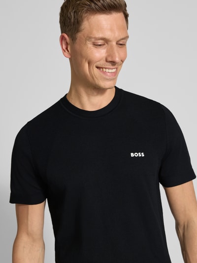 BOSS Green T-Shirt mit Label-Print Black 3