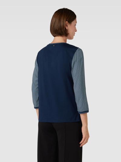 Tom Tailor Longsleeve aus Viskose mit Allover-Muster Marine 5