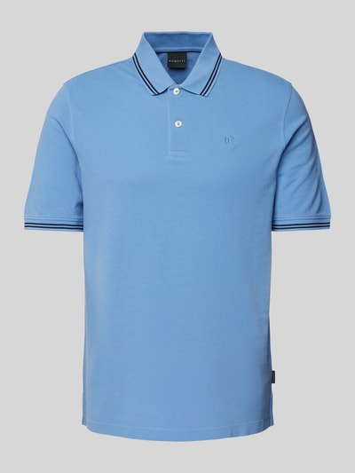 bugatti Regular Fit Poloshirt mit Label-Detail Blau 2