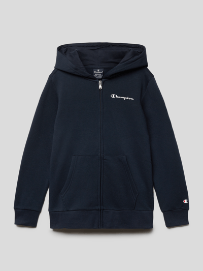 CHAMPION Sweatjacke in melierter Optik Marineblau 1