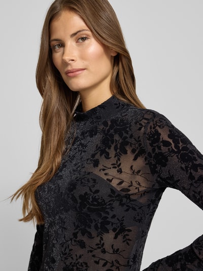 Jake*s Collection Longsleeve mit Stehkragen Black 3