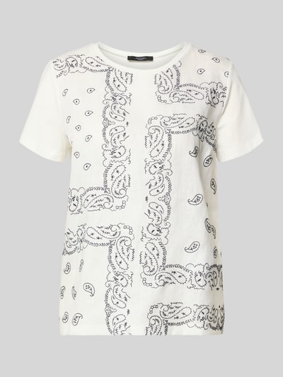 Weekend Max Mara Regular Fit T-Shirt aus Baumwoll-Leinen-Mix Modell 'GENIO' Weiss 2