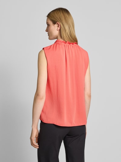 Marc Cain Blousetop met opstaande kraag en kapmouwen Koraal - 5