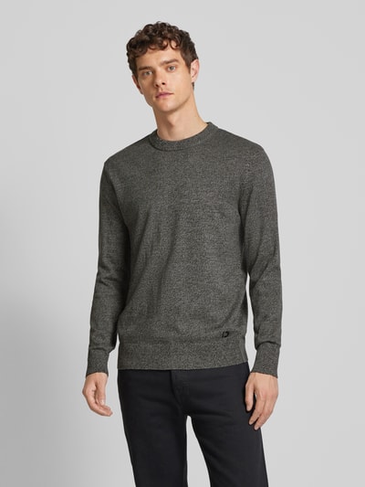 Tom Tailor Denim Gebreide pullover met ronde hals Antraciet - 4