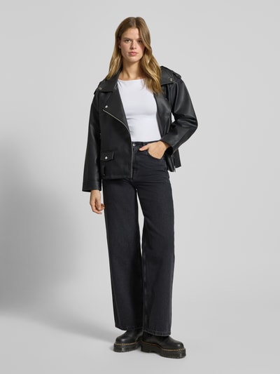 Carhartt Work In Progress Jeans met wijde pijpen, model 'Jane' Zwart - 1
