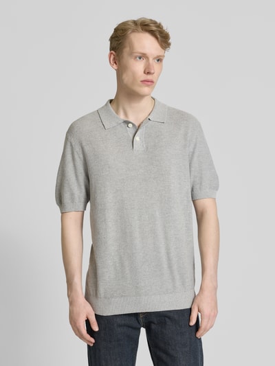 Levi's® Koszulka polo o kroju standard fit z prążkowanymi wykończeniami Srebrny 4