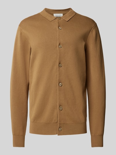 Casual Friday Cardigan mit Polokragen Modell 'WILLY' Camel 2